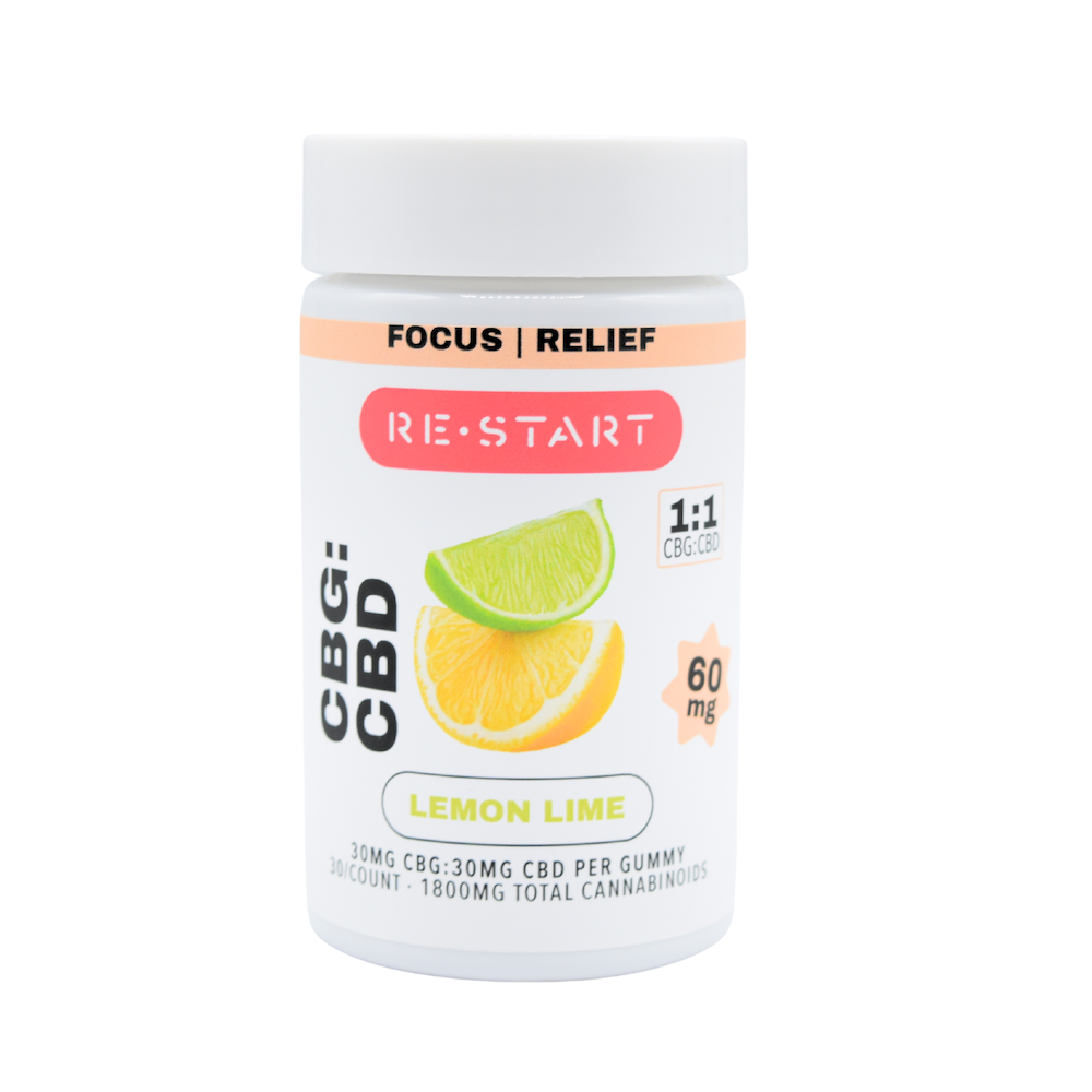 CBG CBD 60MG Gummies Lemon Lime 30-ct *ATX Only